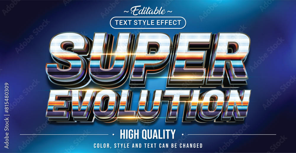 Aufkleber Editable text style effect - Super Evolution text style theme.