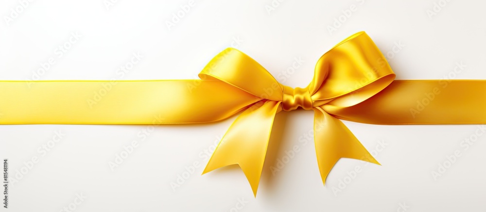 Aufkleber White background with an isolated silk ribbon providing ample copy space in the image