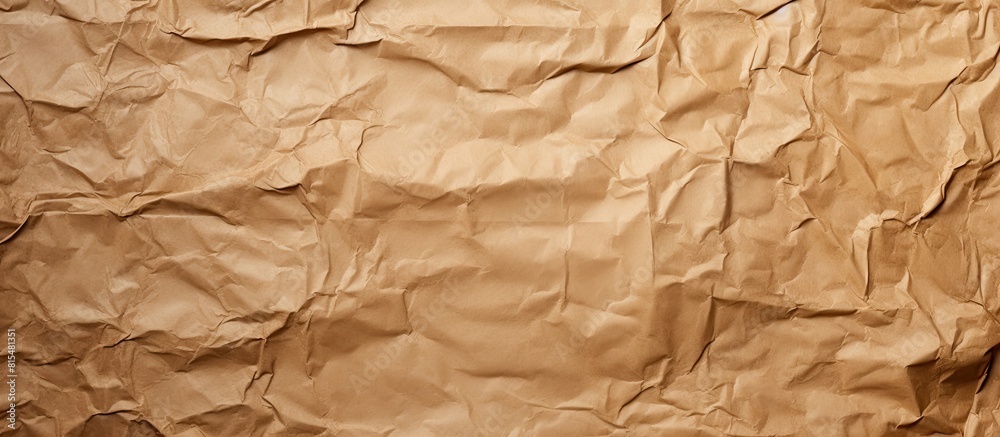 Poster An image of a crumpled brown paper with empty space for copying. Creative banner. Copyspace image