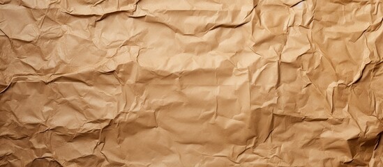 Obraz premium An image of a crumpled brown paper with empty space for copying. Creative banner. Copyspace image