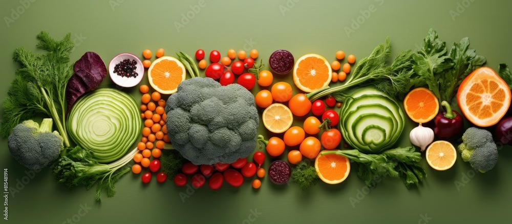 Aufkleber top view of a vegetable concept with copy space image
