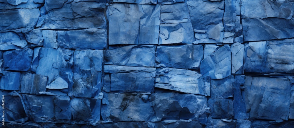 Poster A close up high resolution image of a textured blue wall that can be used as a background or for copy space