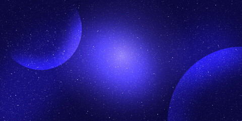 The stars filled the night sky. Big star, dark blue background.