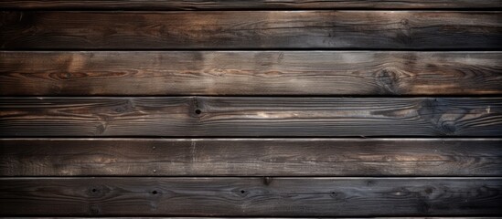Obraz premium A copy space image showcasing the rustic appeal of dark wood planks