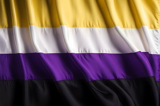 Non binary waving crumpled flag background wallpaper