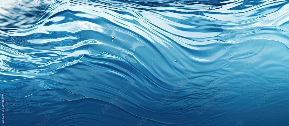 Aufkleber a copy space image with a background of blue liquid texture resembling fresh water featuring a rippl