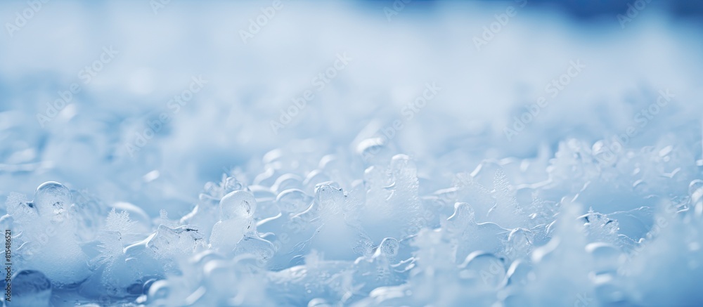 Leinwandbilder Snow texture close up with a shallow depth of field and blur Ideal for Christmas and New Year designs Capture the view with this copy space image creating a perfect winter background