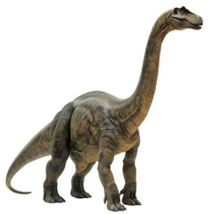 Obraz premium A dinosaur stands tall with a long neck and a small head