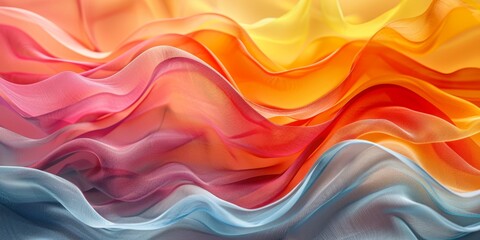 full frame shot of abstract background with colorful wavy lines - Powered by Adobe