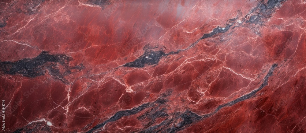 Poster Close up image of a polished dark red granite background with a textured natural appearance Ample space for inserting content
