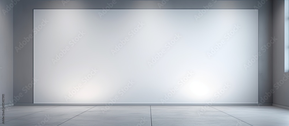 Aufkleber Studio light flashes create a white and bright shape on the wall leaving enough space for an image. Creative banner. Copyspace image