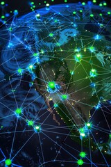 Obraz premium An expansive network of environmental sensors