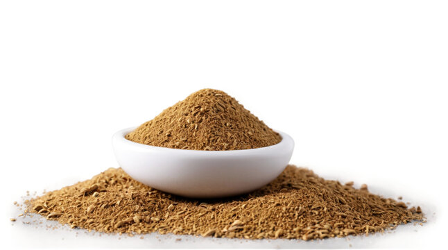Photo of Cumin powder on transparent background