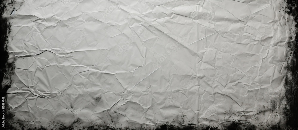Poster vintage background with a creased black and white paper texture providing ample copy space for vario