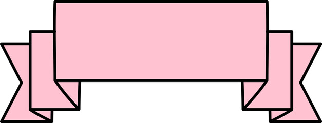 pink ribbon flat vector
