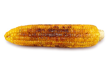 焼きとうもろこしのイラスト リアル 白バック