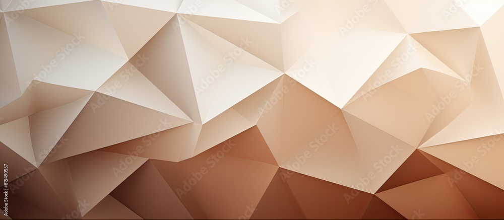 Poster Copy space image of an abstract geometric background made from paper in shades of brown and beige