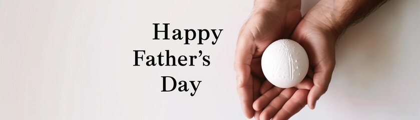 Against a clean, white canvas, the sentiment "Happy Father's Day" stands out in understated simplicity, perfect for expressing gratitude and love. 