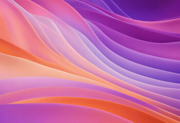 Naklejka premium A soft and smooth digital illustration of silk-like waves blending pastels of pink, orange, and purple