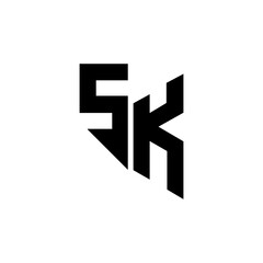 SK creative letter logo design