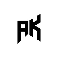 AK creative letter logo design