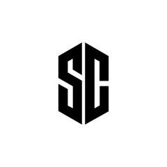 SC creative letter logo design