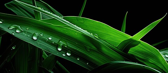 Obraz premium A beautiful green pandan plant emits a fresh natural aroma from its leaves which are commonly used in Asian cuisine as a healthy and organic ingredient The pandan plant thrives in tropical gardens ad