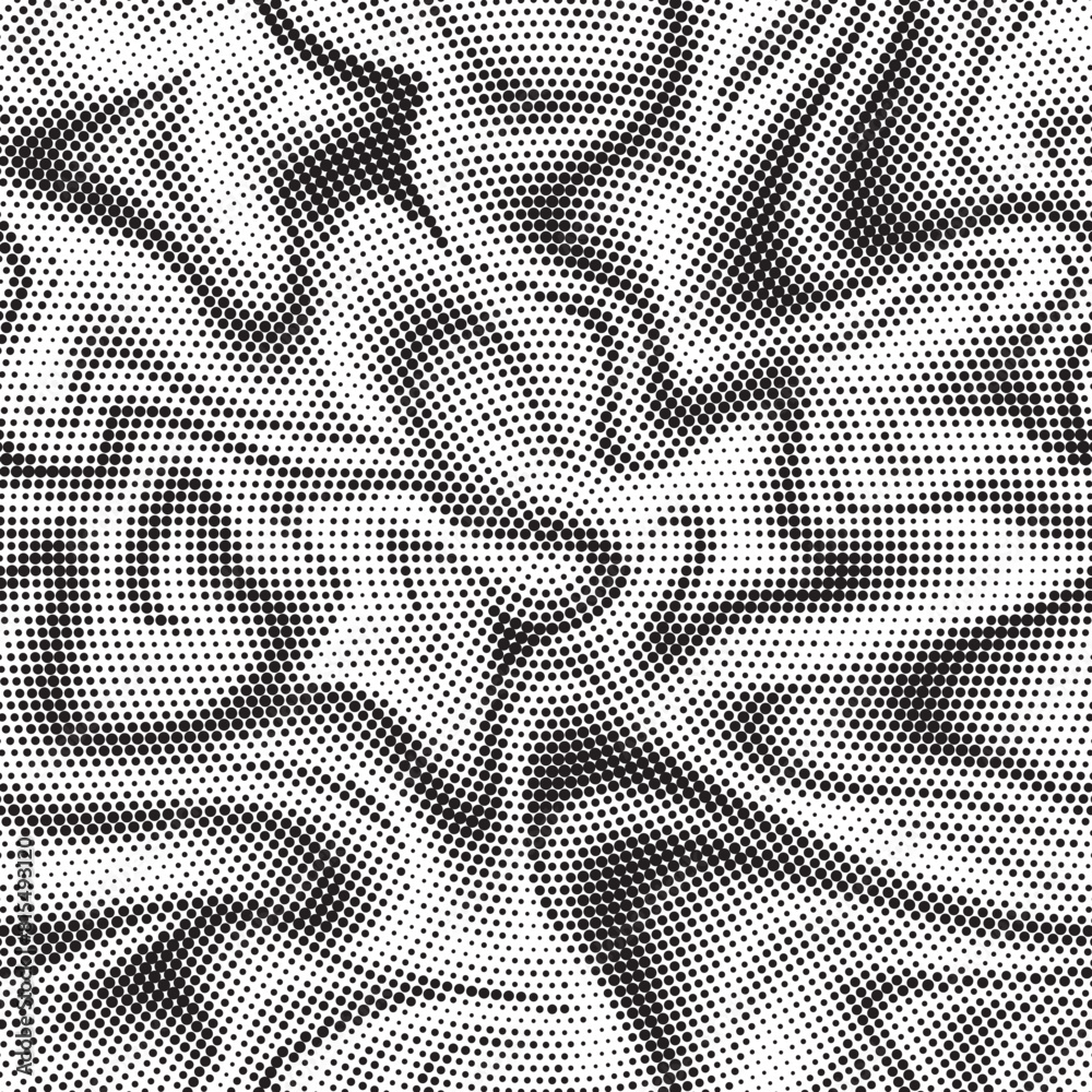 Poster abstract black and white psychedelic seamless marble pattern with hallucination swirls. vector liqui