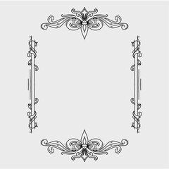frame with floral ornament vector illustration