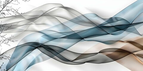 Versatile Event Theme Integration: Mockup of Neutral Color Flag Banners. Concept Event Decor, Neutral Color Scheme, Flag Banners, Versatile Theme Integration