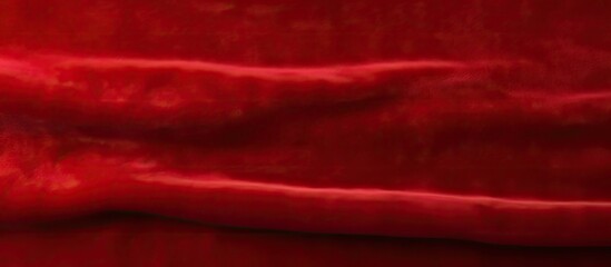 A top view of a red velvet texture with a white background provides a close up perspective for a copy space image