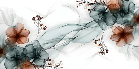 Neutral pastel boho design with floral elements for calming social media content. Concept Pastel Color Scheme, Bohemian Style, Floral Elements, Calming Vibes, Social Media Content