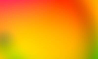 Abstract blurred background image of red, orange, green colors gradient used as an illustration. Designing posters or advertisements.