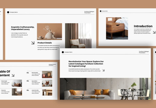 White Arrow Minimalist Furniture Catalogue Power Point