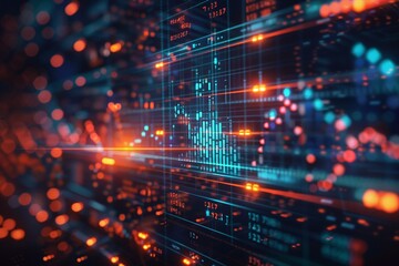 Abstract image background, profit statistics analysis and market analyst services in modern computer programs.