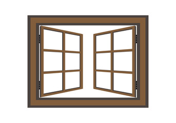 window open vector design illustration white background