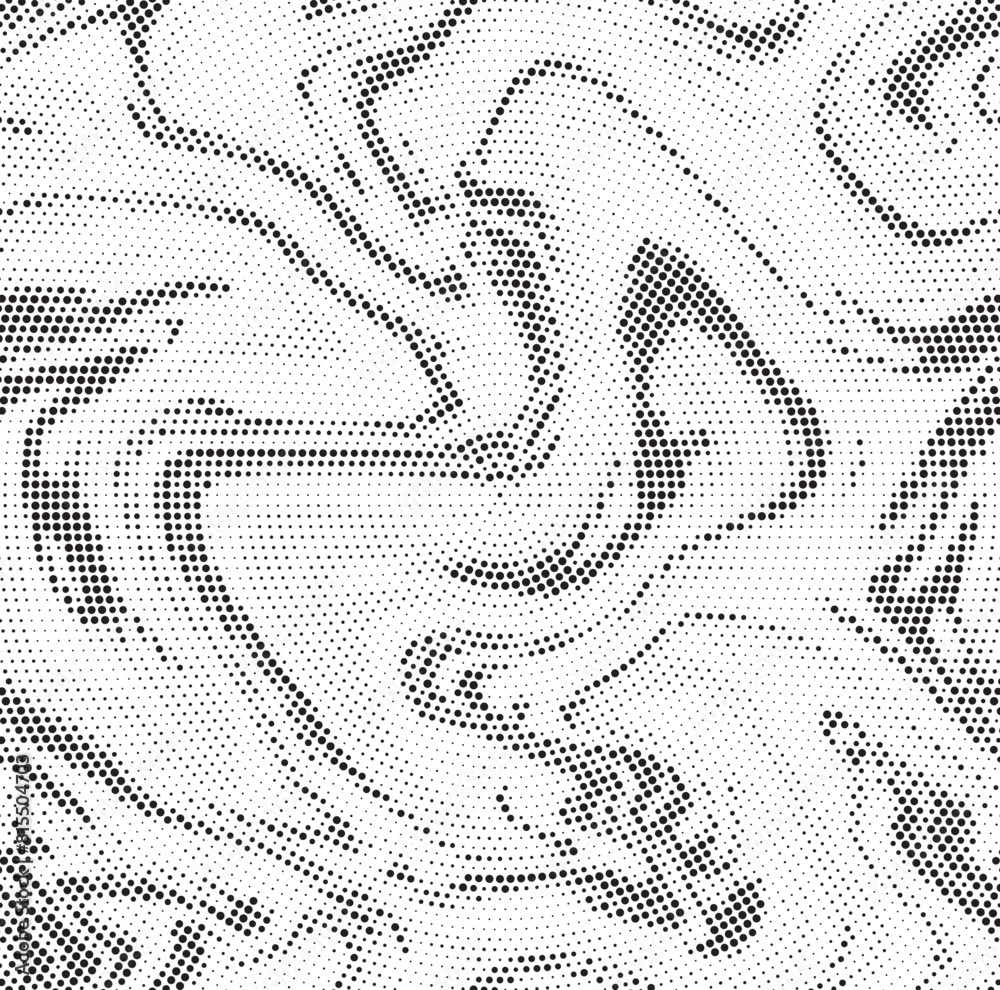 Poster abstract black and white psychedelic seamless marble pattern with hallucination swirls. vector liqui