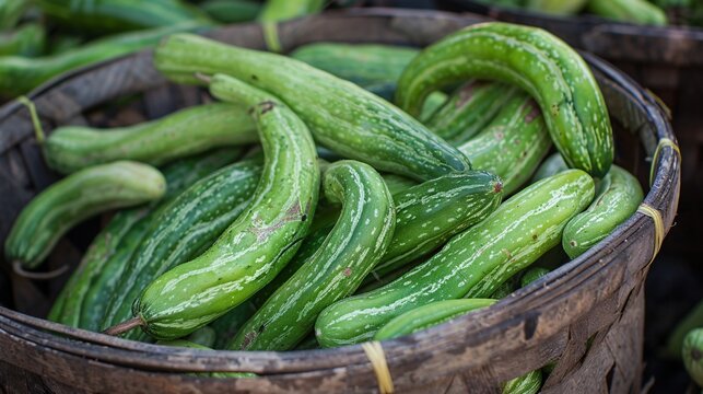 The serpent-shaped gourd is a well-known ingredient in the dishes of southern and southeastern Asia.