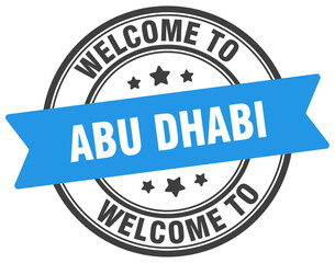 Welcome to Abu Dhabi stamp. Abu Dhabi round sign