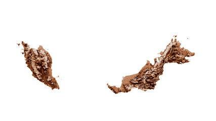 Map of Malaysia in old style, brown graphics in a retro style Vintage Style. High detailed 3d illustration