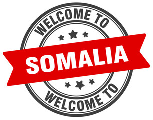 Welcome to Somalia stamp. Somalia round sign