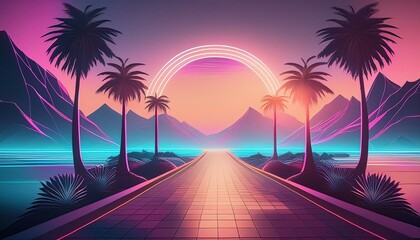 Naklejka premium sunset on the beach