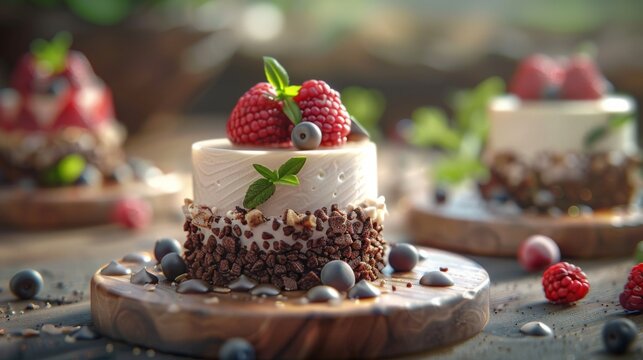 selection of raw vegan desserts on a table