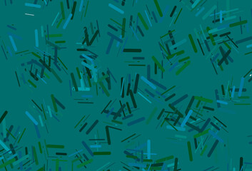 Dark blue, green vector texture with colorful lines.