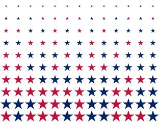 Fototapeta premium Seamless pattern with red and blue stars. USA star. Vector illustration