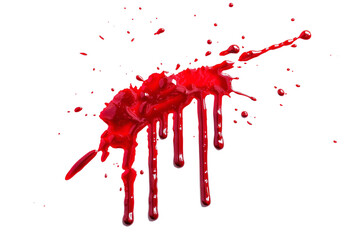 blood or paint splatters isolated on white background,graphic resources,halloween concept	
