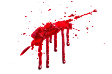 blood or paint splatters isolated on white background,graphic resources,halloween concept	
