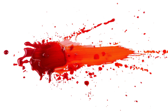 blood or paint splatters isolated on white background,graphic resources,halloween concept	
