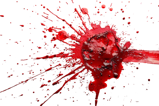 blood or paint splatters isolated on white background,graphic resources,halloween concept	
