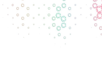 Light multicolor, rainbow vector layout with circle shapes.